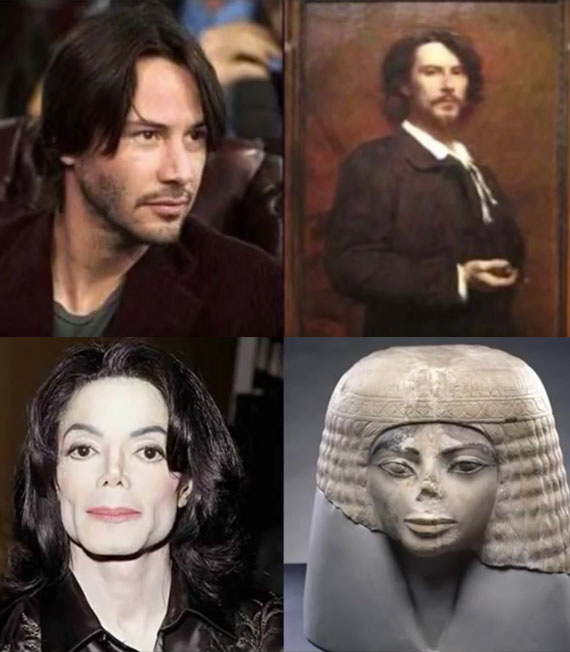 Louis-Maurice Boutet de Monvel; e Michael Jackson parecido com esfinge