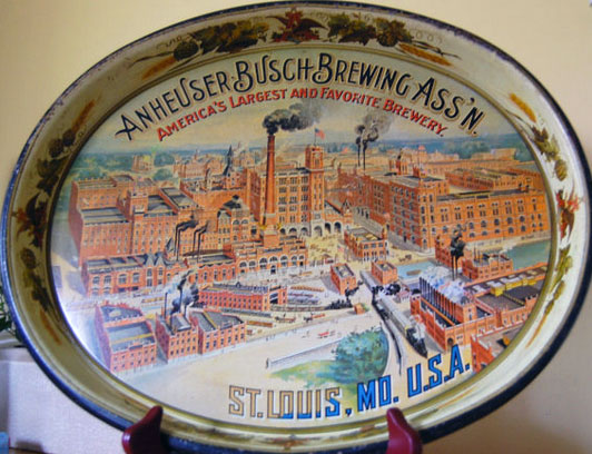 Prato decorativo, Fabrica Anheuser-Busch Brewing Association
