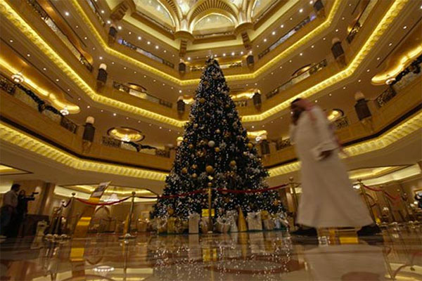 árvore de Natal, US$ 11 milhões, Abu Dhabi, nos Emirados Árabes