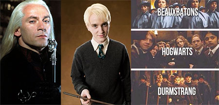 Lucius Malfoy , Draco , Durmstrang