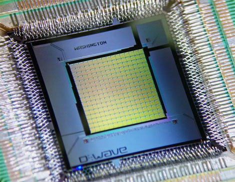 Processador quântico da D-Wave, capacidade de 1.152 qubits utilizáveis.