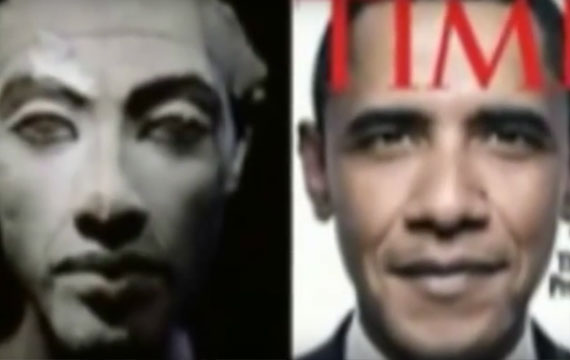 Barack Obama parecido com Esfinge