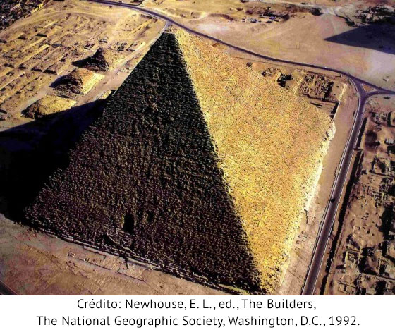 A Pirâmide de Queóps vista de cima