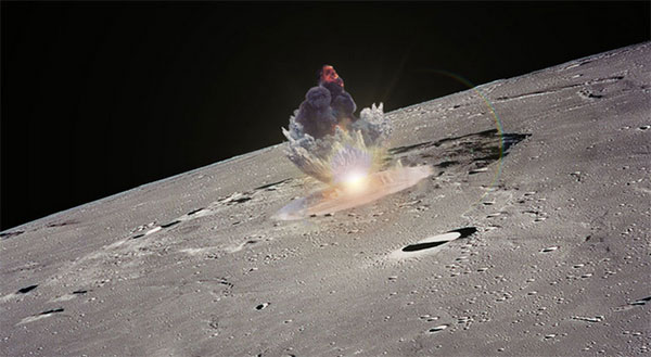 Explosão nuclear na lua