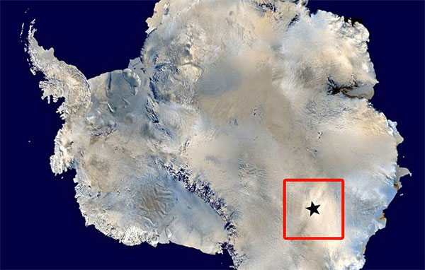Lugar secreto na Antártida