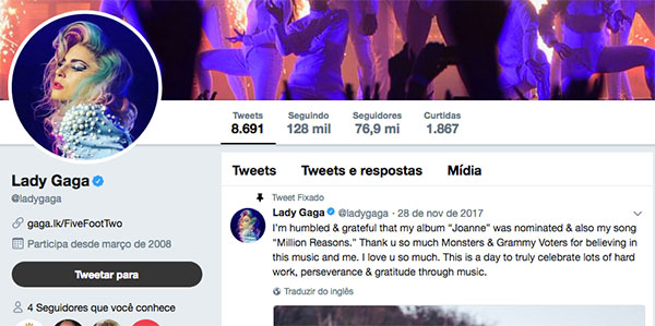 Perfil Lady Gaga