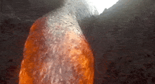 A lava engolindo a GoPro
