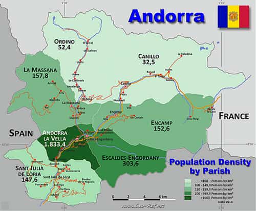 Mapa de Andorra