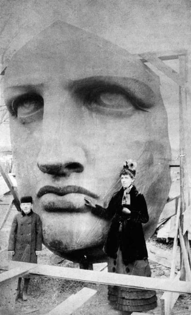 Recebimento da cabeça da Estátua da Liberdade
