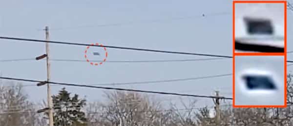 Ufo em estrada, Springdale, Arkansas, EUA, Abril 2019