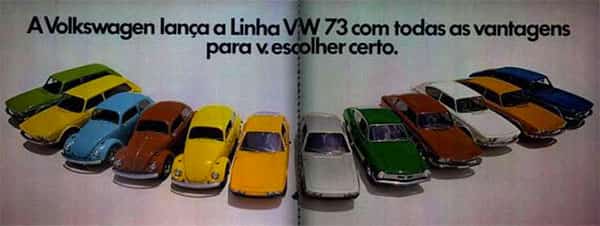 Volkswagen, linha completa de 1973